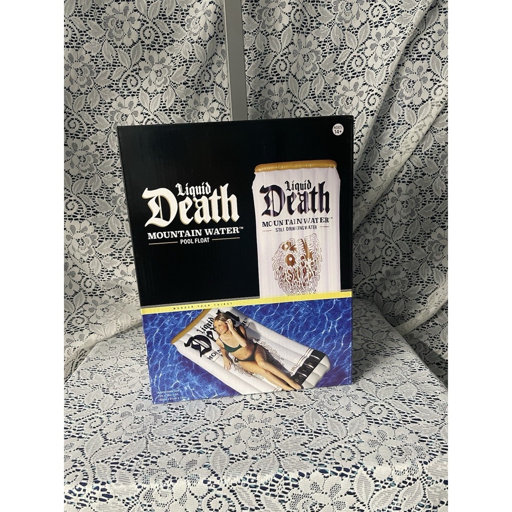 Liquid Death Oversized Inflatable Lounge Float (New)